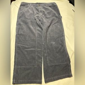 gray corduroy, carpenter pants